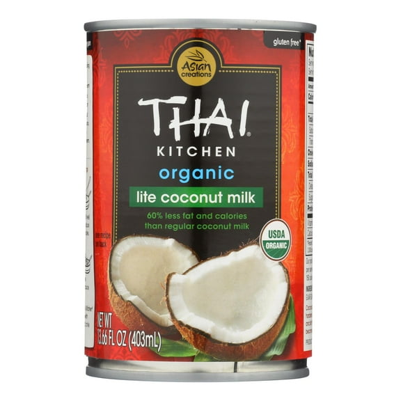 (12 Pack)Thai Kitchen Organic Lite Coconut Milk, 13.66 Fl Oz