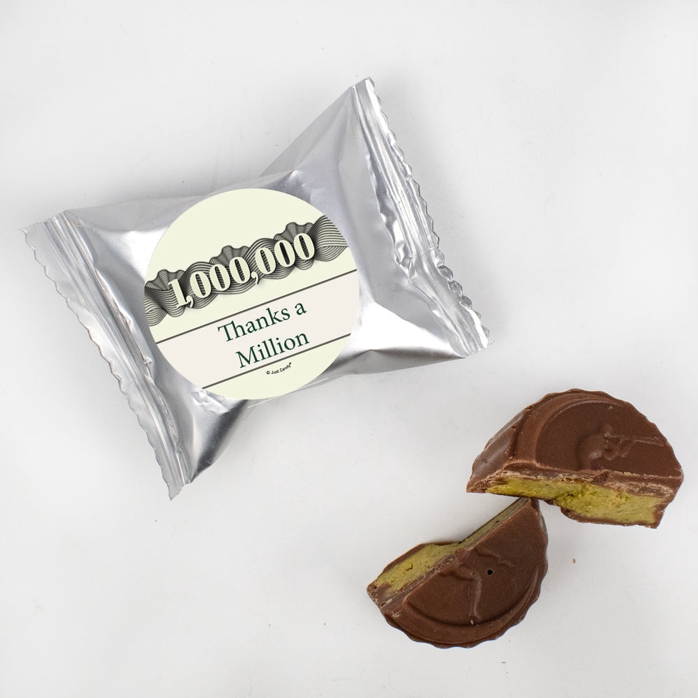 12 Pack Thanks A Million Stickered Individually Wrapped Dubai Milk Chocolate Truffles