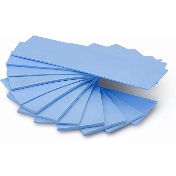 [ 12-Pack ] Thermal Conductive Silicone Pads, Soft Safe Simple to Apply for SSD CPU GPU LED IC Chipset Cooling -Blue
