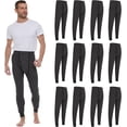 thumbnail image 1 of 12 Pack Thermal Pants for Men, Long Johns Mens Underwear Bulk Wholesale, Cotton, Solid Colors, Shelter Donations (Gray), 1 of 8
