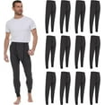 thumbnail image 1 of 12 Pack Thermal Pants for Men, Long Johns Mens Underwear Bulk Wholesale, Cotton, Solid Colors, Shelter Donations (Gray), 1 of 8