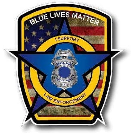12 Pack Thin Blue Line Blue Lives Matter Badge Decal Sticker for Car, Truck, SUV, Boat, Kayak, RV, Peel and Stick to Any Clean, Smooth Surface!