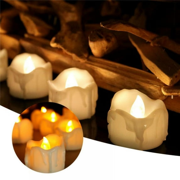12 Pack Timer Flameless LED Votive Candles, Long Lasting Battery Operated Tea Light with Timers, 6 Hours On and 18 Hours Off Cycle Automatically for Wedding,Table Decorations (Warm White)