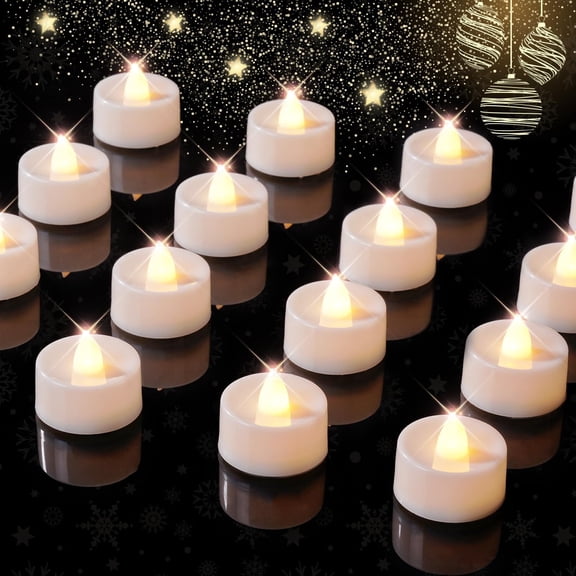 12-Pack Timer Tea Lights Candles Battery Operated, LED Tea Lights with Timer, Built-in 6 Hours Timer Flameless Tea Candle, Tealights Flickering Votive Candles 1.5'' D x 1.3'' H (Warm White)