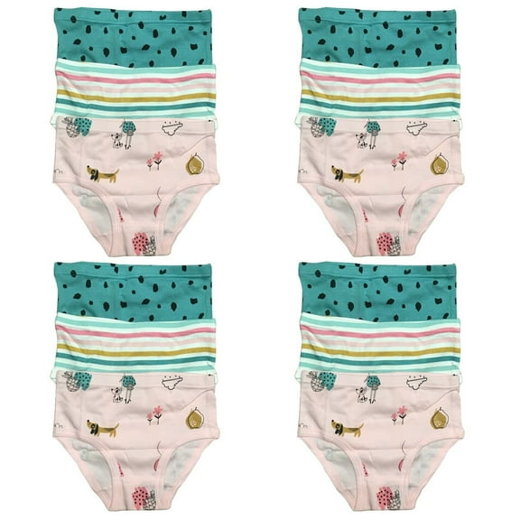12 Pack Toddler Little Girls Kids Cotton Briefs Underwear, Hipster Panties Size 2T 3T 4T 5T 6T