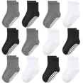 thumbnail image 1 of 12 Pack Toddler Socks Non-Slip Grip Cotton Baby Socks for Boys Girls Infants 6-12 Months 1-7 Years Kids, 1 of 7