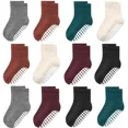thumbnail image 1 of 12 Pack Toddler Socks Non-Slip Grip Cotton Baby Socks for Boys Girls Infants 6-12 Months 1-7 Years Kids, 1 of 7