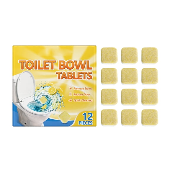 12 Pack Daily Toilet Bowl Cleaner Tablets Effervescent Stain And Limescale Remover For Shiny Fresh Bathroom