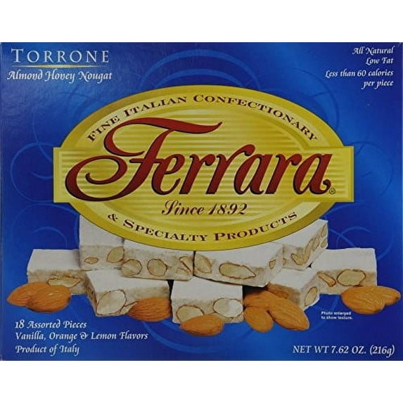 (12 Pack)Torrone Candy, Almond Honey Nougat, Assorted.