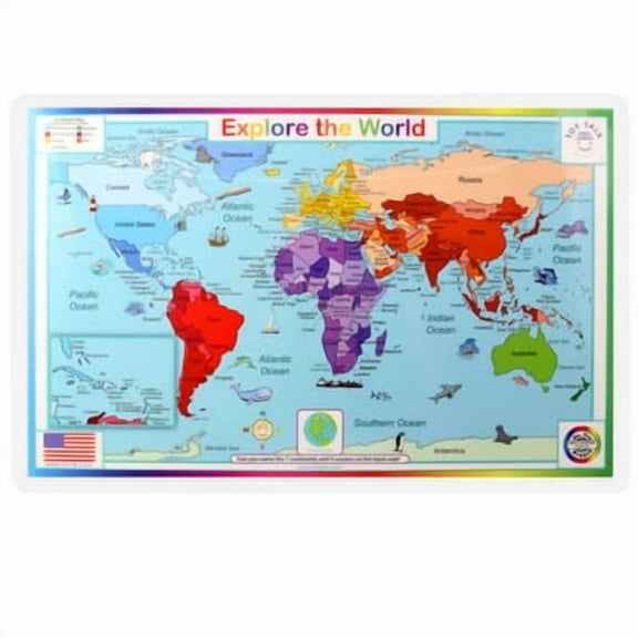 12 Pack: Tot Talk Explore The World Placemat