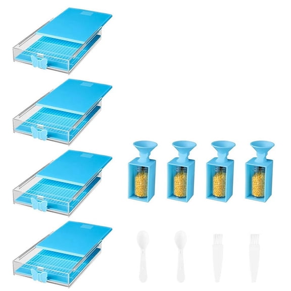 12-Pack Trabricks Stackable Diamond Art Trays with Lids, Diamond-Painting Art Kits for Adult for DIY Art Craft D