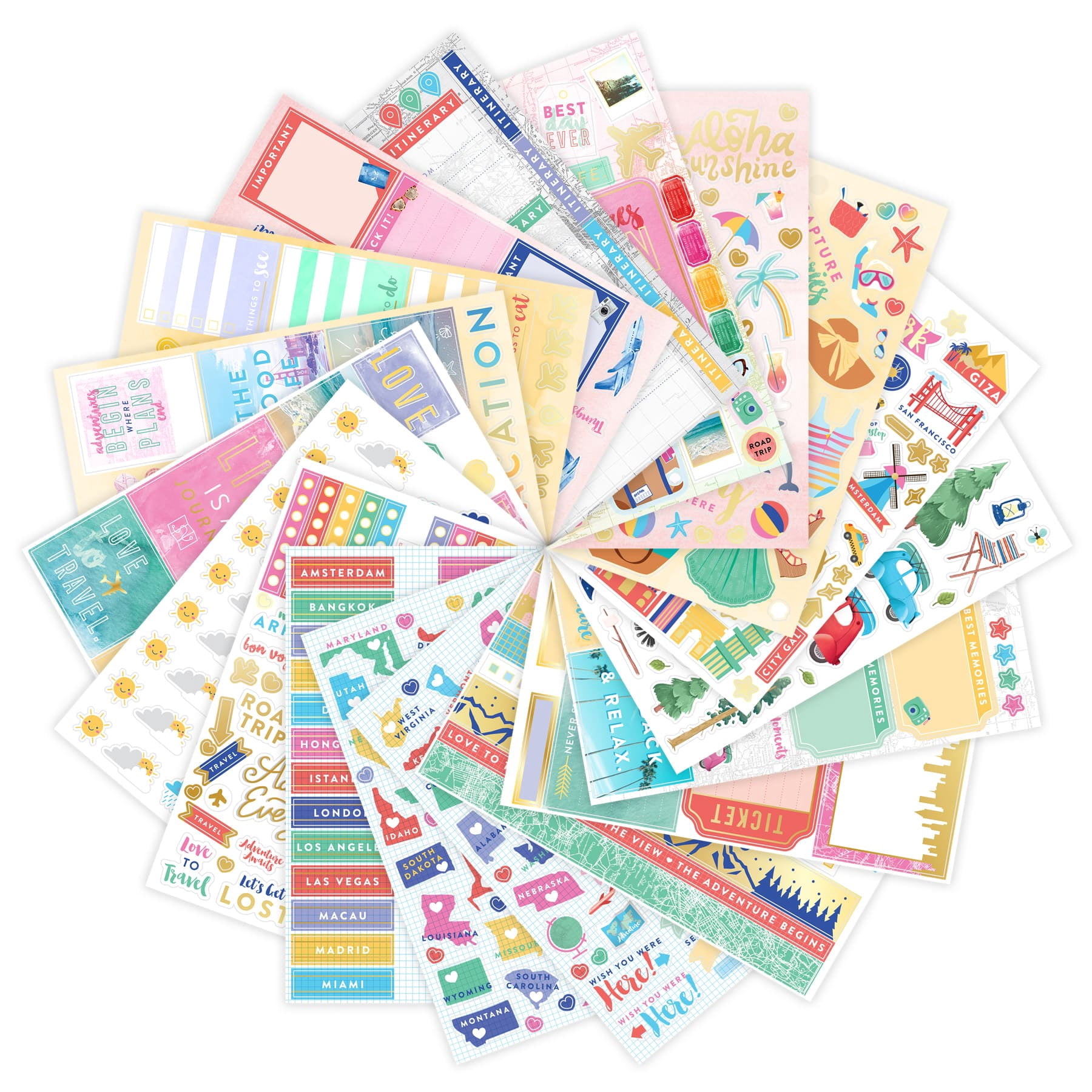 12 Pack: Travel Stickers by Recollections™ - Walmart.com