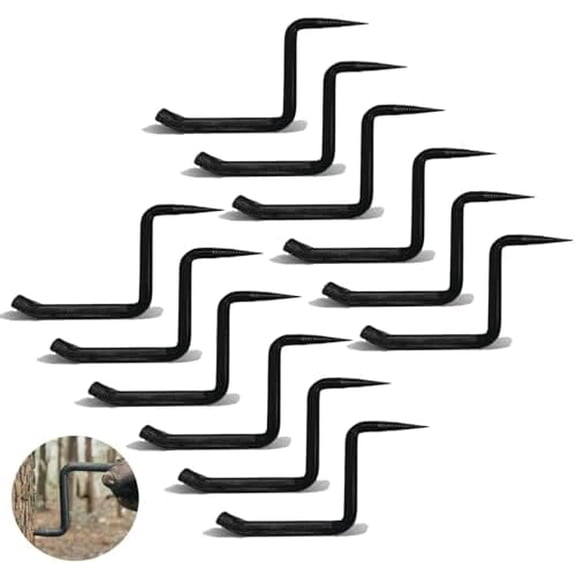 12 Pack Tree Steps, 4 inch Screw in Tree Steps for Hunting, Tree Steps with Slip-Resistant knurling Pattern, Screw Mount for Climbing to Tree Stands and Hunting Climbing$$Other