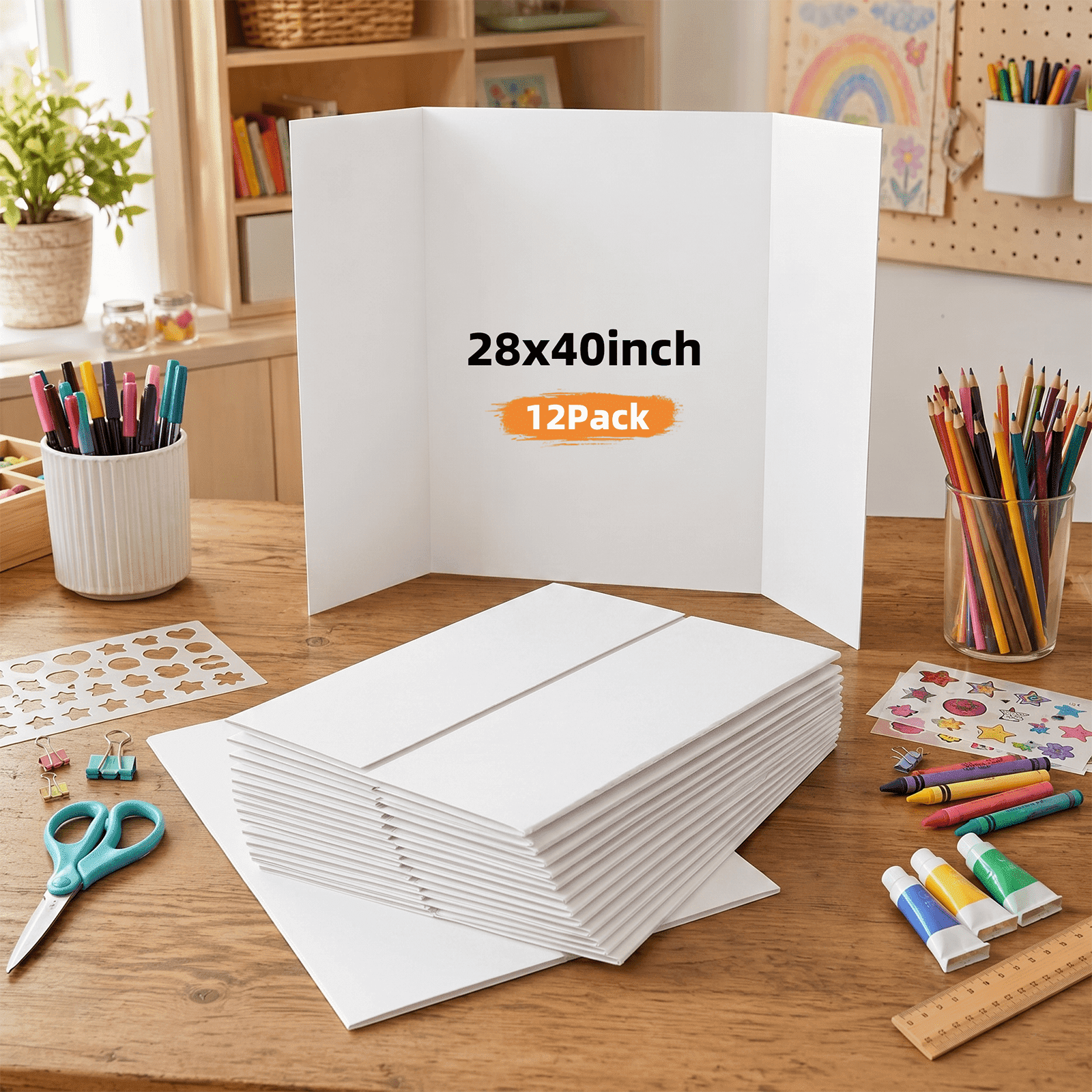 LAVFOX White Tri-Fold Project Board 28