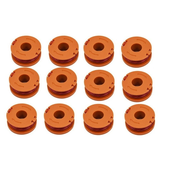 12-Pack Trimmer Spools Line Fit for Worx WA0010 Diameter 0.065" Length 10ft