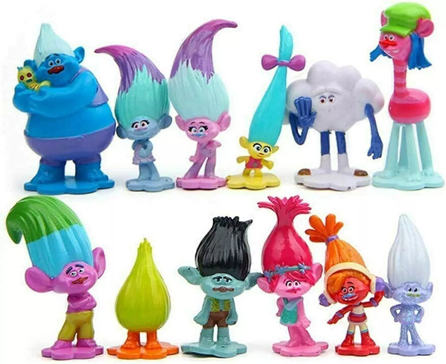 12 Pack Trolls Toys, Troll Dolls,Troll Action Figures-Animal Figure Characters