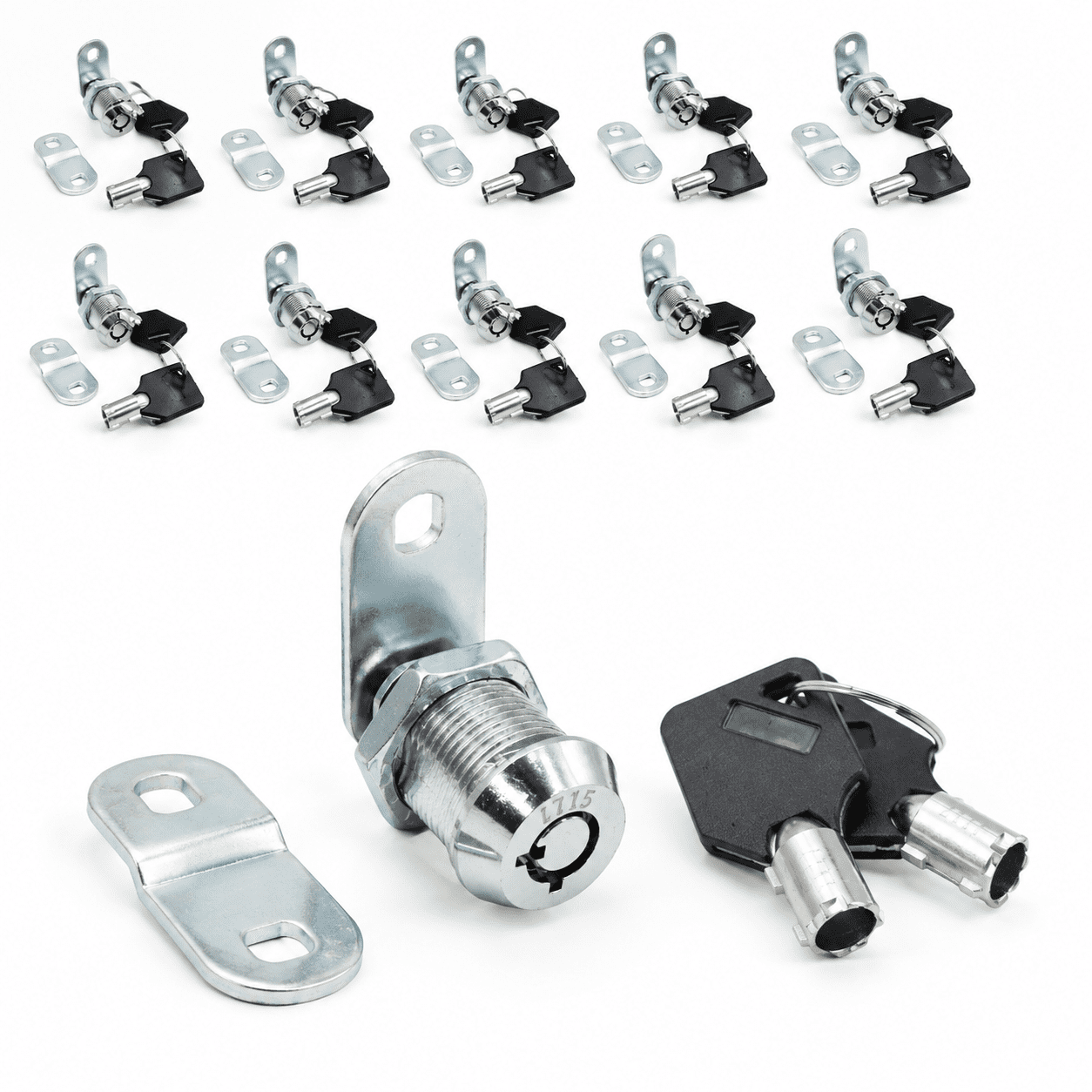 12 Pack Tubular Cam Locks Keyed Alike 7/8" Rv Stordoor 24 Keyspartment ...