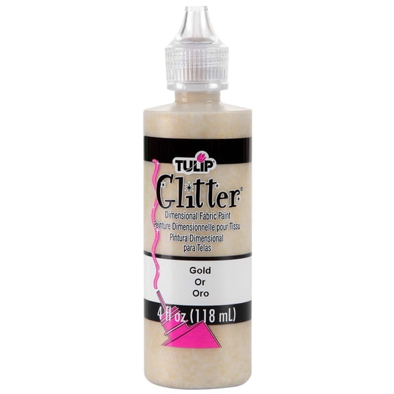Tulip Glitter Gold Dimensional Fabric Paint, 12 Pack