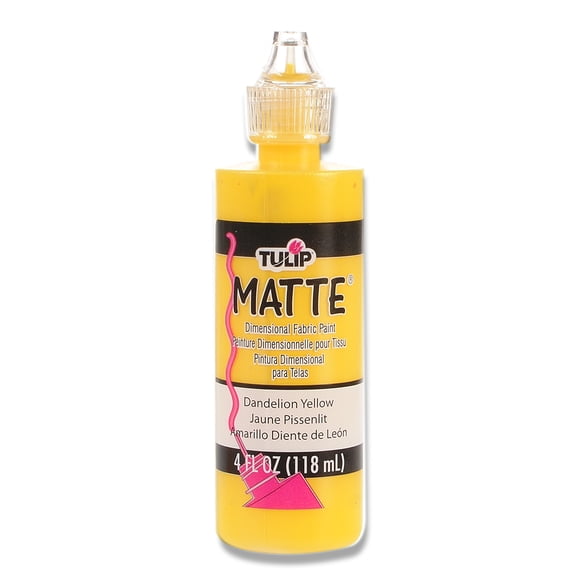 Tulip Matte Dandelion Yellow Dimensional Fabric Paint, 12 Pack