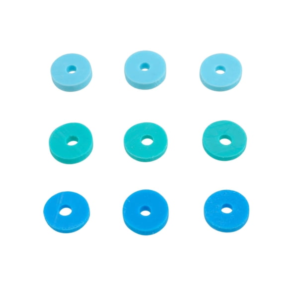 Bead Landing Turquoise PVC Rondelle Spacer Heishi Beads, 5.8mm, 12 Pack
