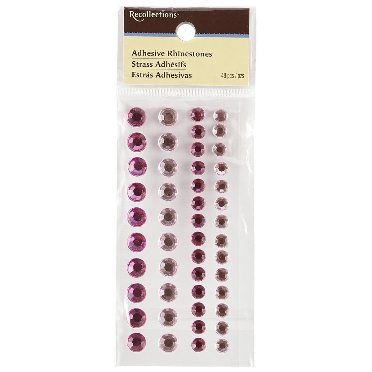Recollections Two-Tone Rhinestones, 12 Pack