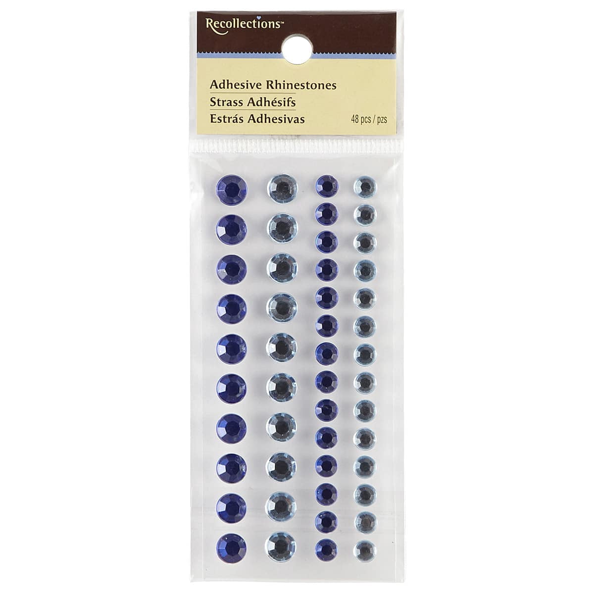 Recollections Two-Tone Rhinestones, 12 Pack