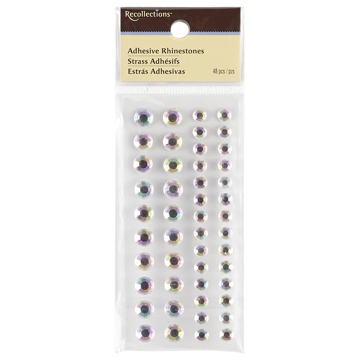 Recollections Two-Tone Rhinestones, 12 Pack