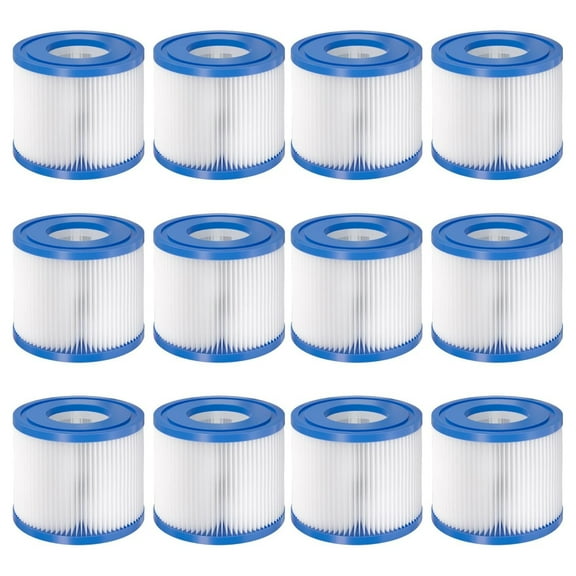 12 Pack Type VI Hot Tub Filters Cartridge Replacement for Saluspa Hot Tub Compatible with Lay-Z-Spa，Coleman SaluSpa 90352E, 58323E, 58323 Swimming Pool Pump