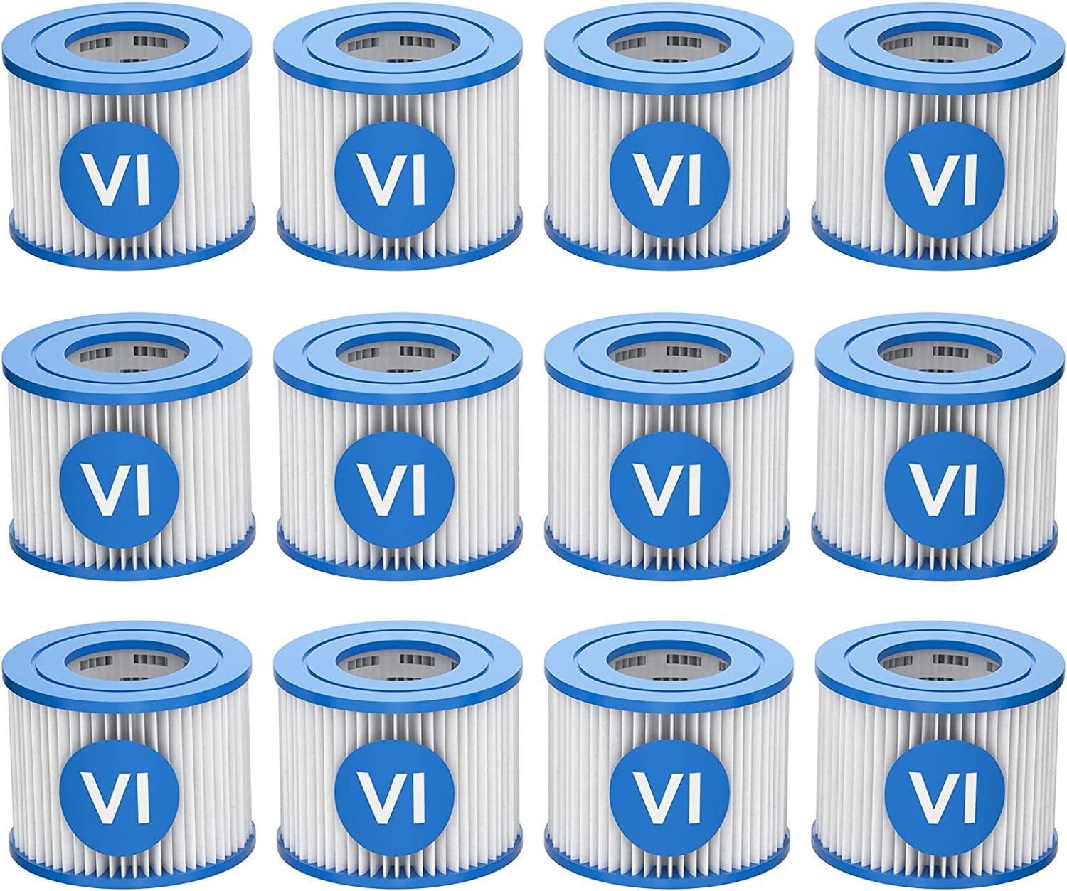 Type VI Hot Tub Filter 12 Pack Replacement Cartridge Compatible with