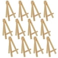 12 Pack U.S. Art Supply 5" Mini Natural Wood Display Easel, AFrame