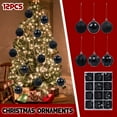 thumbnail image 1 of 12-Pack Unbreakable Christmas Ornaments 2.36 Inch - Shatterproof PVC Holiday Tree Decorations with Metallic & Glitter Finish, Includes Hooks for Xmas Party Decor, 1 of 1