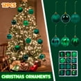 thumbnail image 1 of 12-Pack Unbreakable Christmas Ornaments 2.36 Inch - Shatterproof PVC Holiday Tree Decorations with Metallic & Glitter Finish, Includes Hooks for Xmas Party Decor, 1 of 9