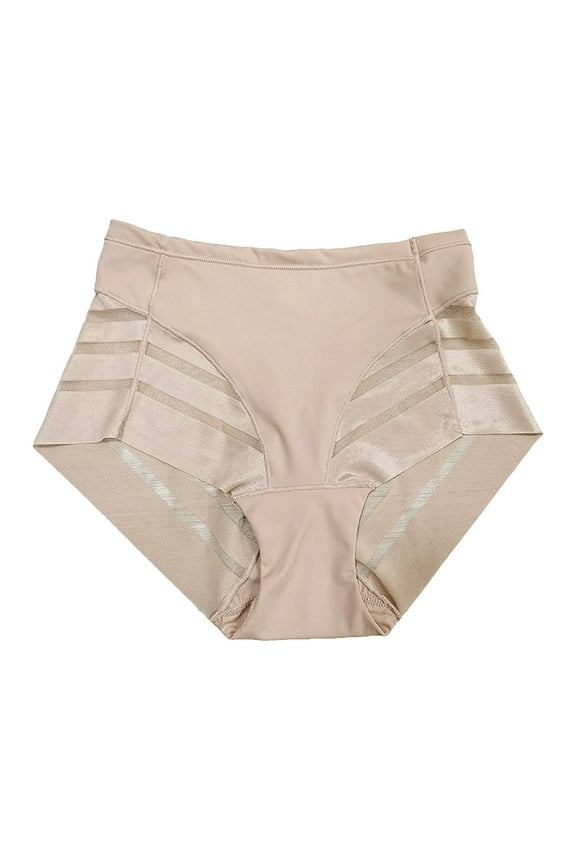 12 Pack Underwear for Women Sheer Striped Mesh High Spring Comfort Ice Silk Ladies Underpants