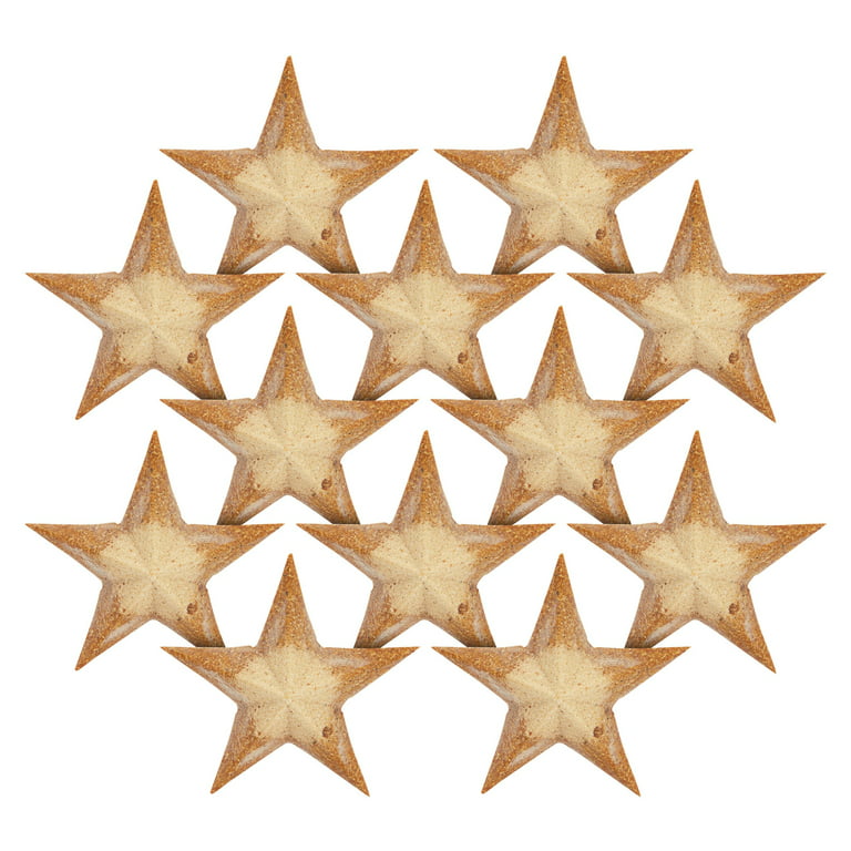 12 Pack Unfinished 3D Wooden Stars for Crafts, Christmas Ornaments, 4th of July, Party dcor (3 x 0.5 in)