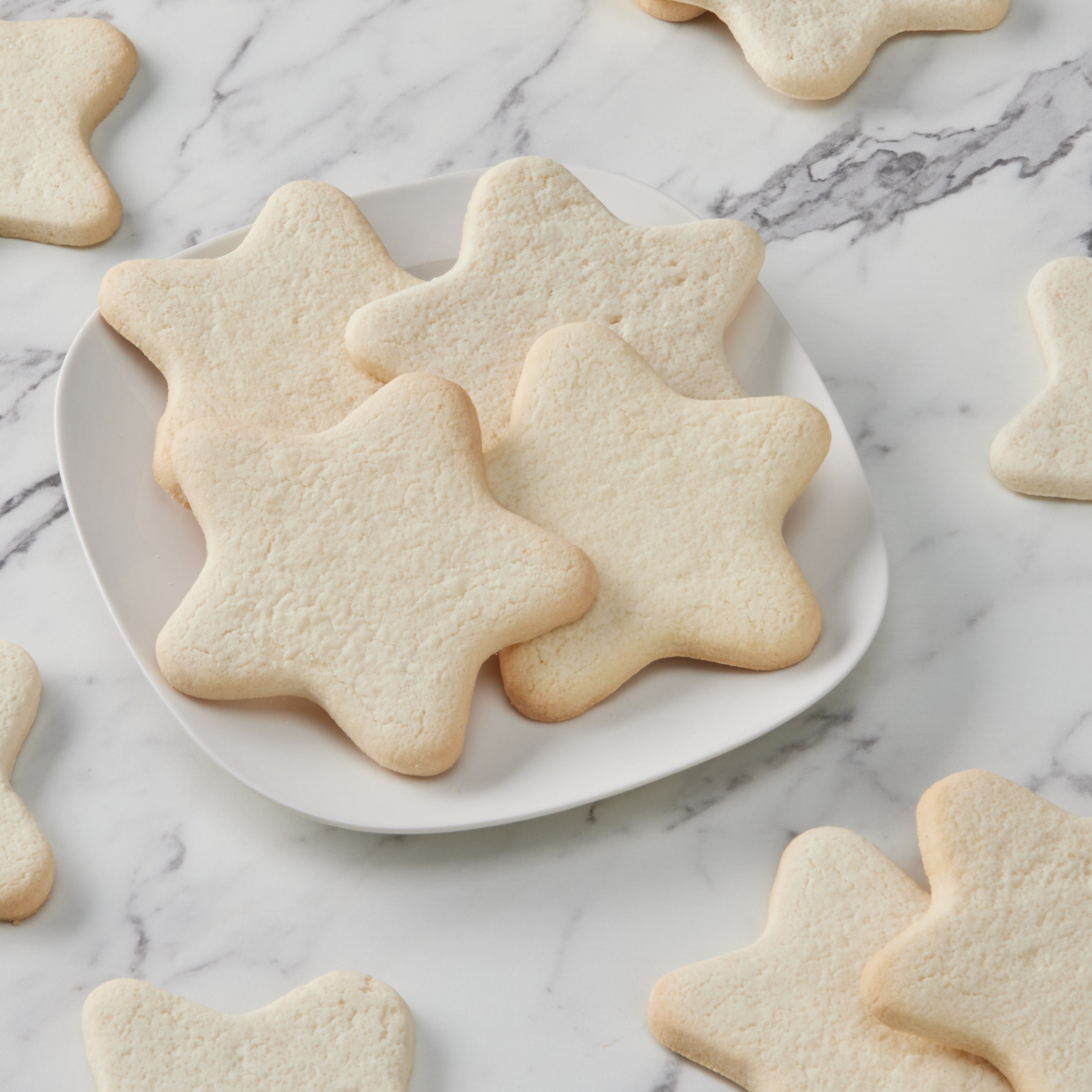 12Pack Uniced Star Shaped Sugar Cookies Nut Free, Kosher