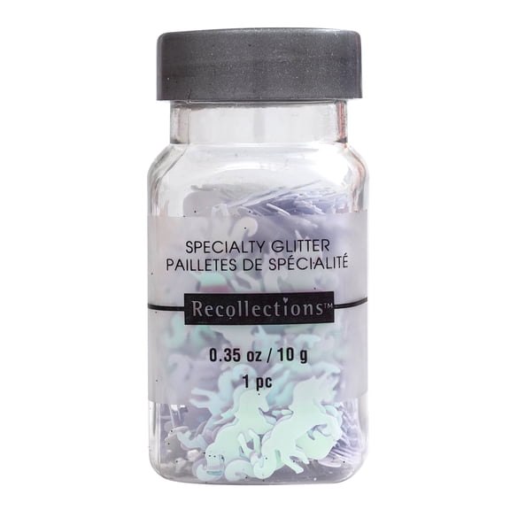 Recollections Unicorn Shaped Glitter, 12 Pack