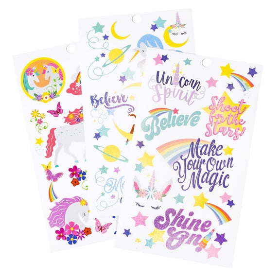 Recollections Unicorns & Fairies Sticker Book, 12 Pack