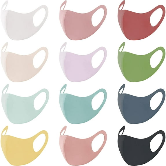 12 Pack Unisex Children Washable Reusable Face Masks