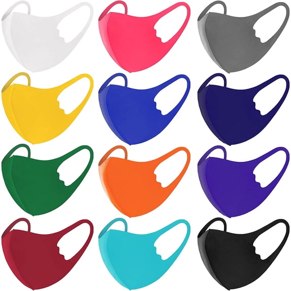 12 Pack Unisex Children Washable Reusable Face Masks