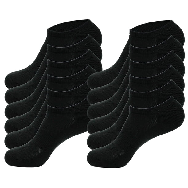 4 Pairs Men's Classic Ankle Socks - Athletic Crew Socks, Cotton Blend, Size 10-13