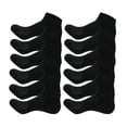 thumbnail image 1 of 12-Pack Unisex Cotton Athletic Running Mid-Cut Cushioned Socks 9-11, Black, 1 of 1