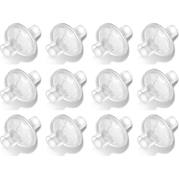 12-Pack Universal CPAP Inline Viral Filter for ResMed, Dreamstation BiPAP Machines Standard Tubing Outlet 22 mm Machine 25mm
