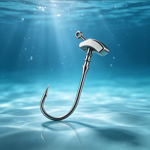 12 Pack Urchin Bait Hooks, 3 Sizes Weighted Sea Urchin Hooks, 1/0, 4/0 & 5/0 Sea Urchin Bait Hooks for Soft Plastics and Bass Fishing
