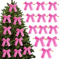 thumbnail image 1 of 12-Pack Velvet Christmas Bows - Holiday Tree Bows Pre-Tied Wreath Bows, Decorative Velvet Bows for Xmas Tree Wreath Garland Mantel Present Topper Indoor Outdoor Decor, 1 of 6