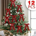 thumbnail image 1 of 12-Pack Velvet Christmas Tree Bows, Elegant Bow Decorations for Holiday Wreaths and Gift Embellishments, Easy to Tie Design for Festive Cheer, 1 of 6