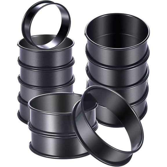 12 Pack Versatile Metal Cooking Molds English Muffins Moulds Crumpet Rings Stainless Steel Material for Muffins Pancakes