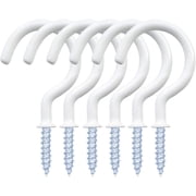 12 Pack Vinyl Coated Ceiling Hooks,Screw-in Mug Hooks,Multi-Function Wall Hooks Kitchen Hooks Cup Hooks for Indoors Outdoors (White, 2 Inch)