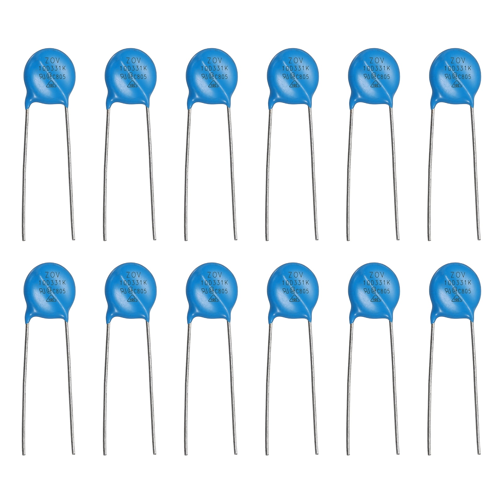 12 Pack Voltage Dependent Resistors, 10D331K Varistor AC 210V Radial ...