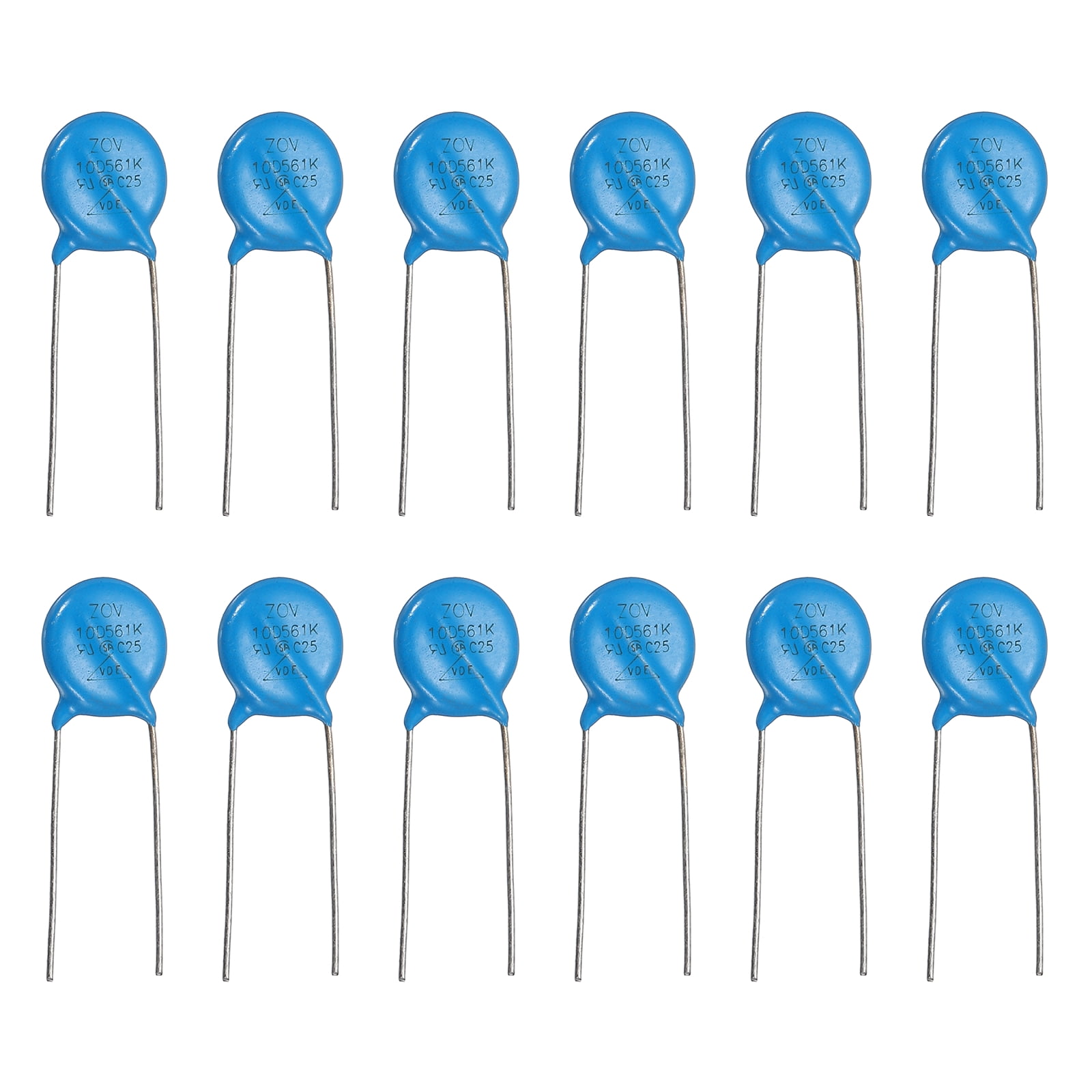 12 Pack Voltage Dependent Resistors, 10D561K Varistor AC 350V Radial ...
