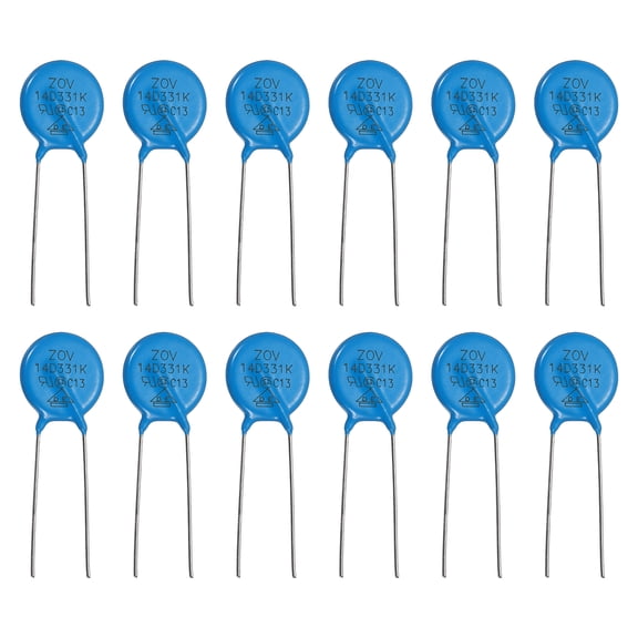 12 Pack Voltage Dependent Resistors, 14D180K Varistor AC 11V Radial Disc Varistors 14.5mm Dia Surge Current Protector for AC/DC Circuit Protection
